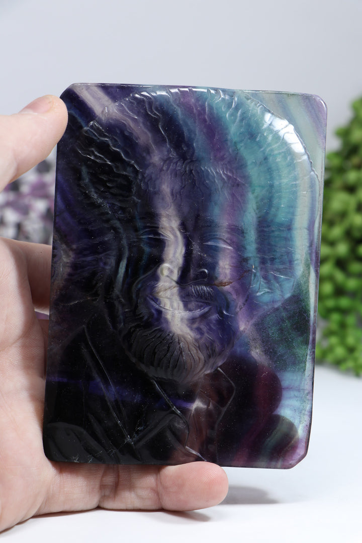 Bob Ross Fluorite Carving DF918