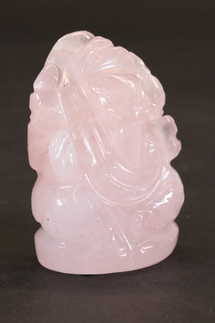 2" Rose Quartz Ganesha Statue TC2244
