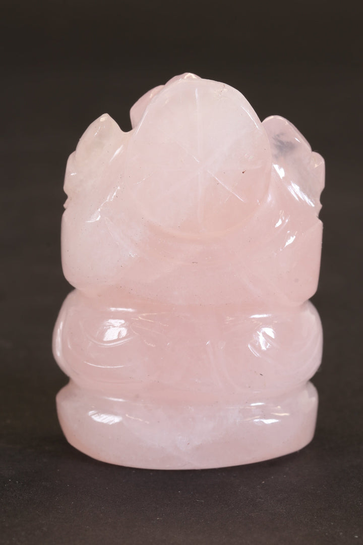 2" Rose Quartz Ganesha Statue TC2244