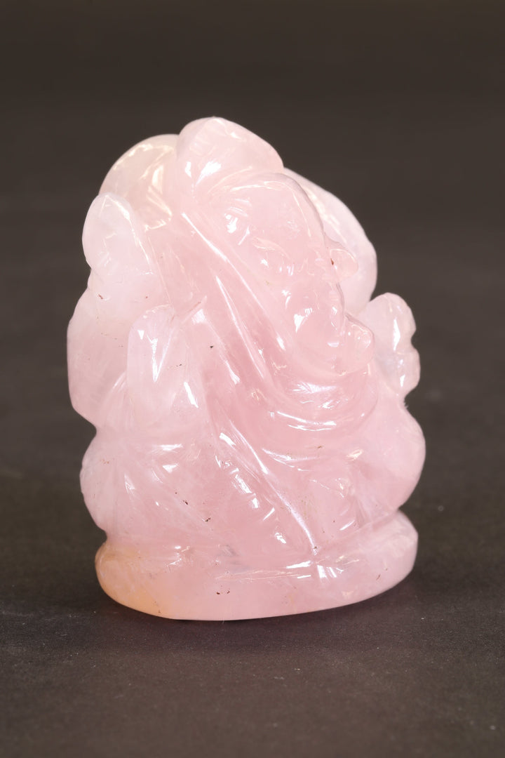 2" Rose Quartz Ganesha Statue TC2246
