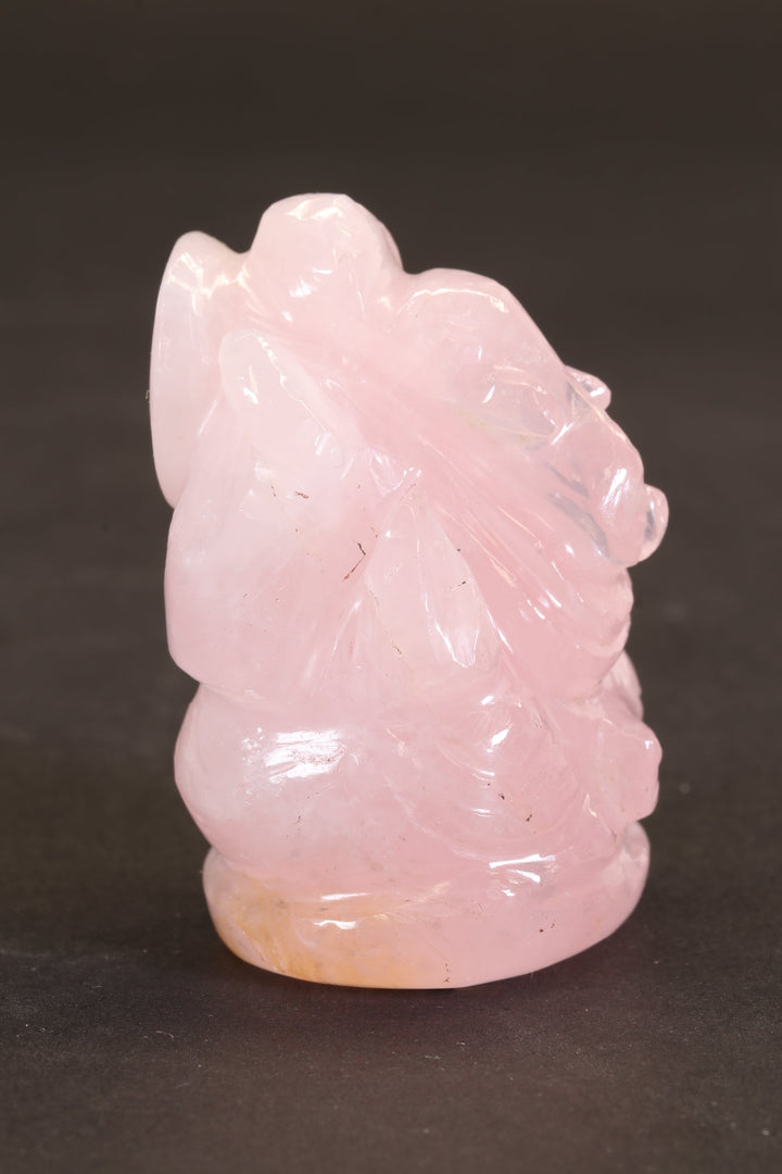 2" Rose Quartz Ganesha Statue TC2246