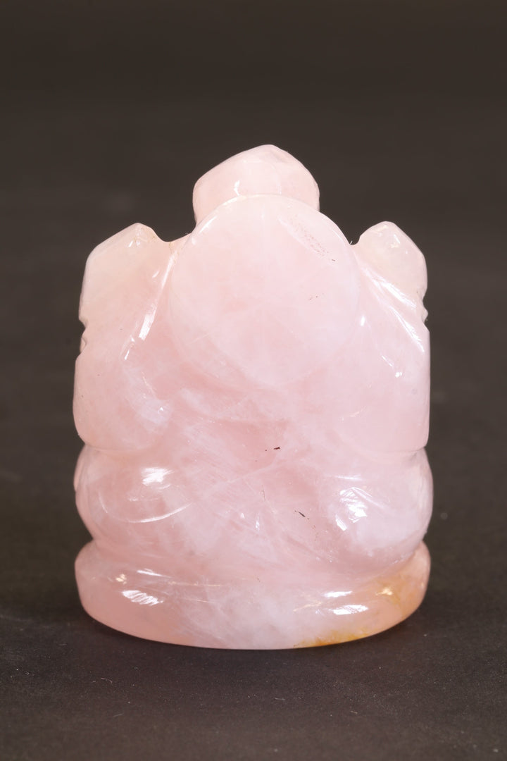 2" Rose Quartz Ganesha Statue TC2246