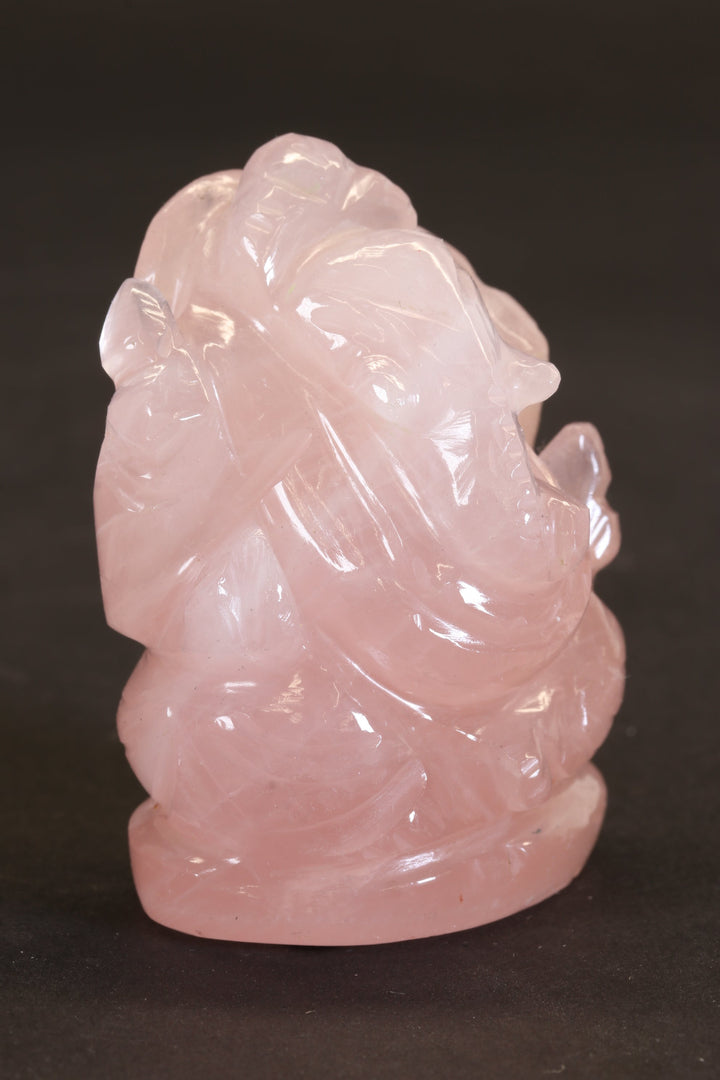 2" Rose Quartz Ganesha Statue TC2247