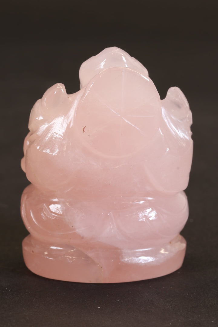 2" Rose Quartz Ganesha Statue TC2247