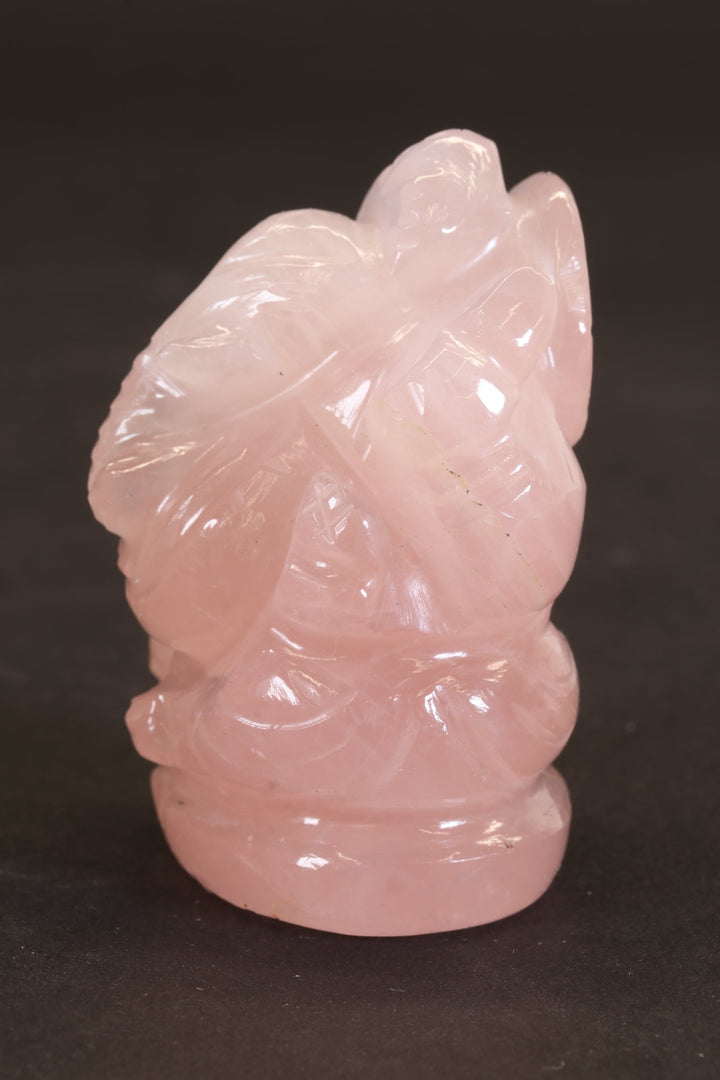 2" Rose Quartz Ganesha Statue TC2247
