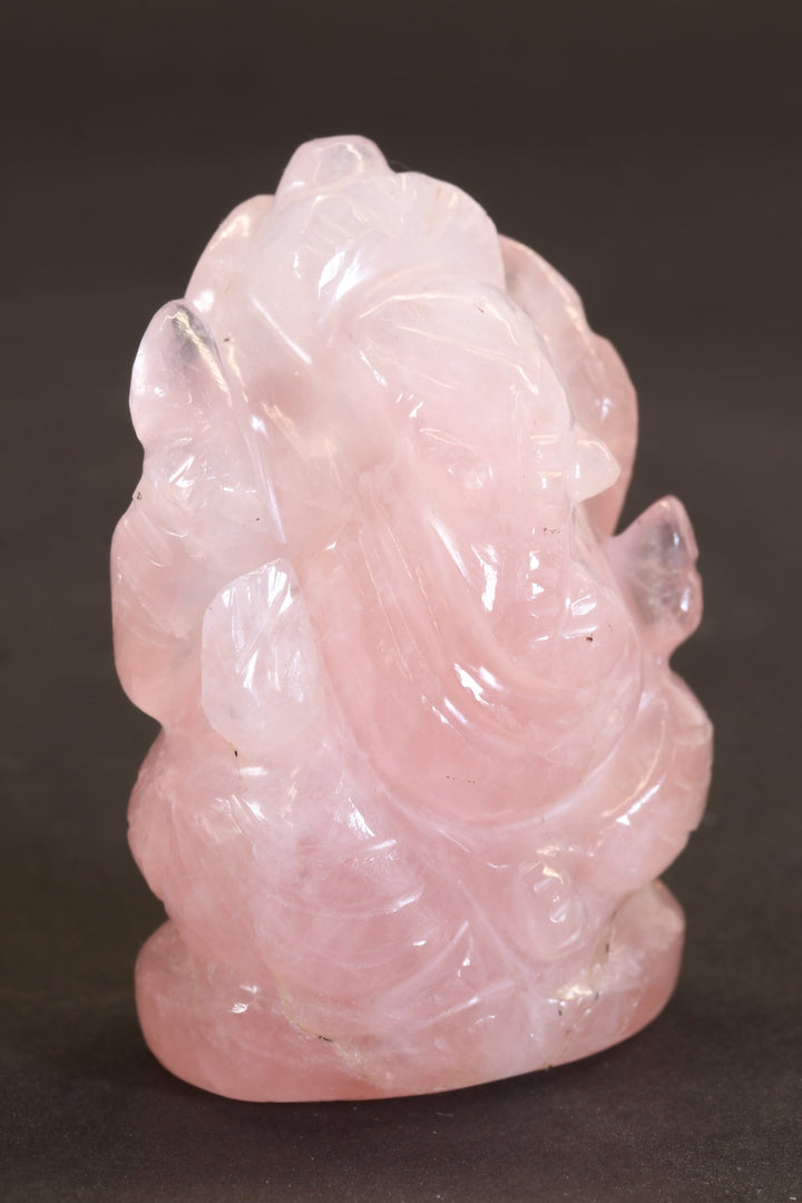 2" Rose Quartz Ganesha Statue TC2260
