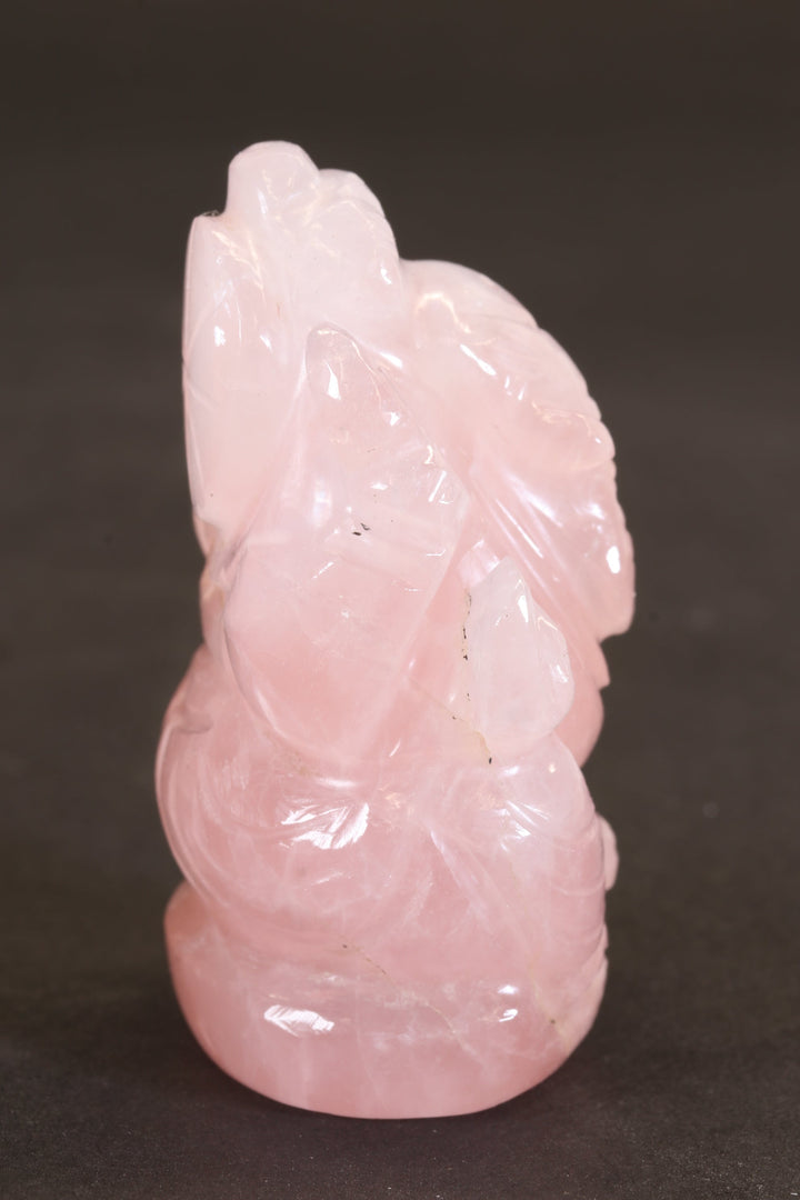 2" Rose Quartz Ganesha Statue TC2260