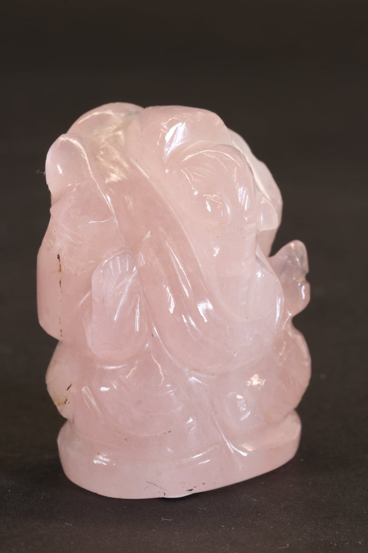 2" Rose Quartz Ganesha Statue TC2264