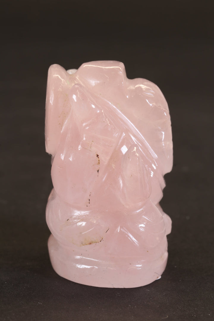 2" Rose Quartz Ganesha Statue TC2264
