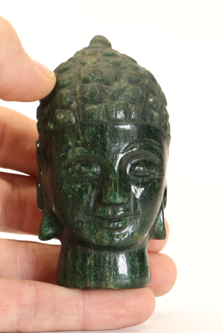 Green Aventurine Buddha Head Carving TD1280