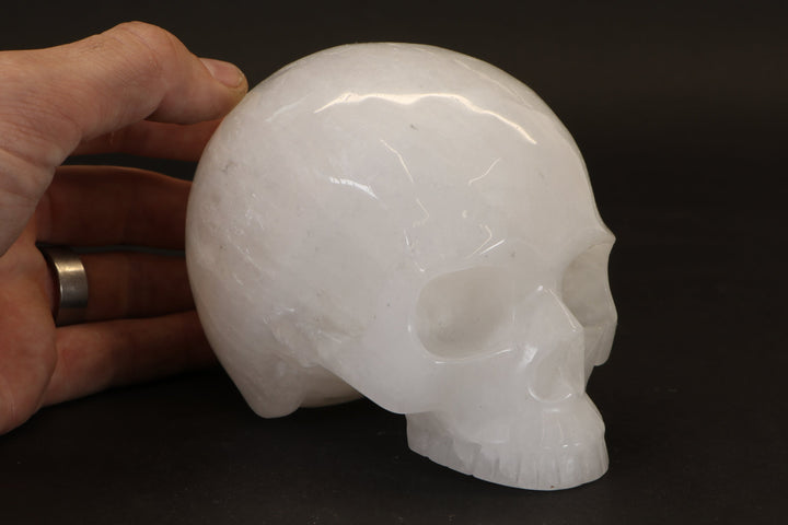 Quartz Pirate Skull Carving TD1382
