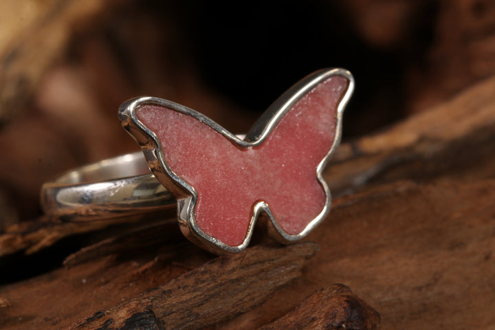 Thulite Butterfly Ring Size 10 TD1407