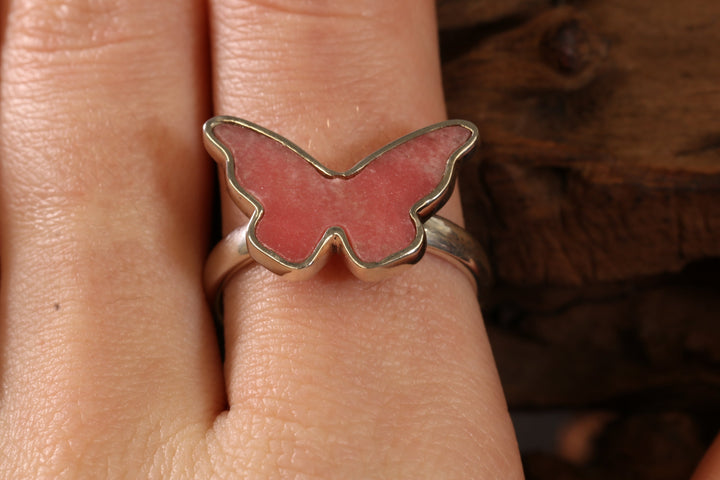 Thulite Butterfly Ring Size 10 TD1407