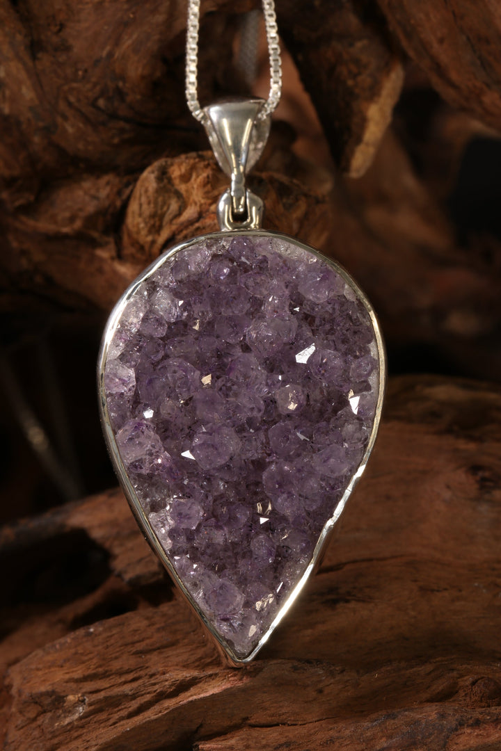 Amethyst Druzy Pendant TD1533