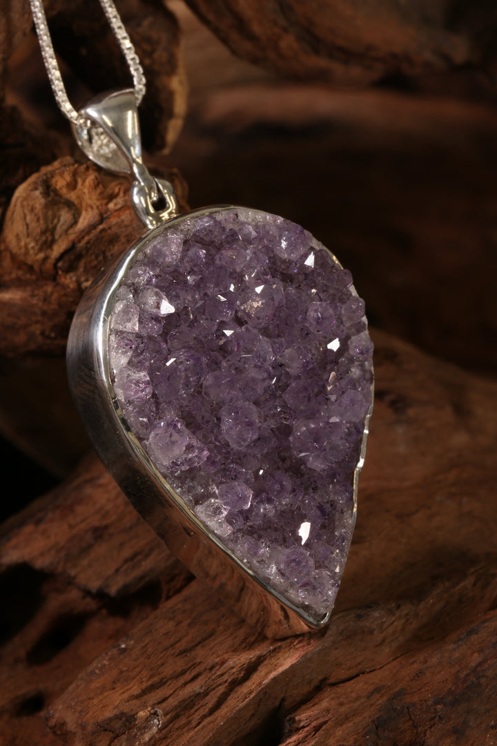 Amethyst Druzy Pendant TD1533