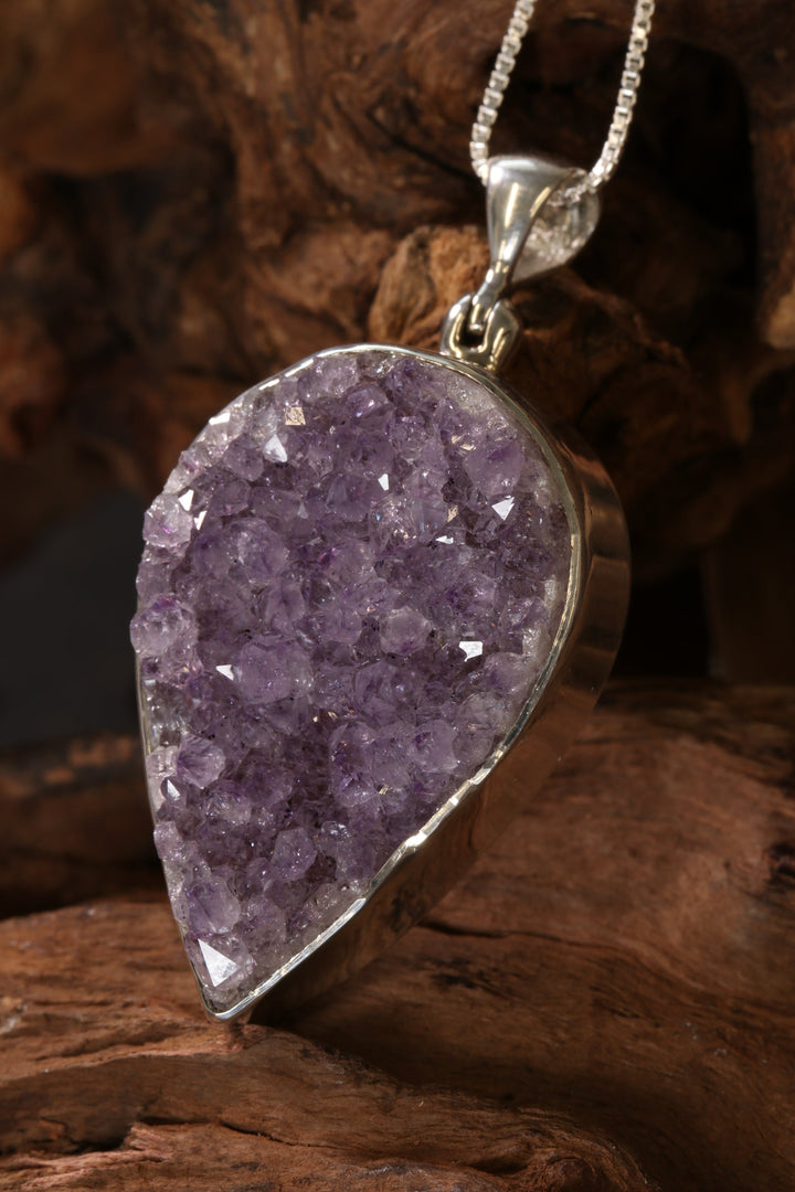 Amethyst Druzy Pendant TD1533