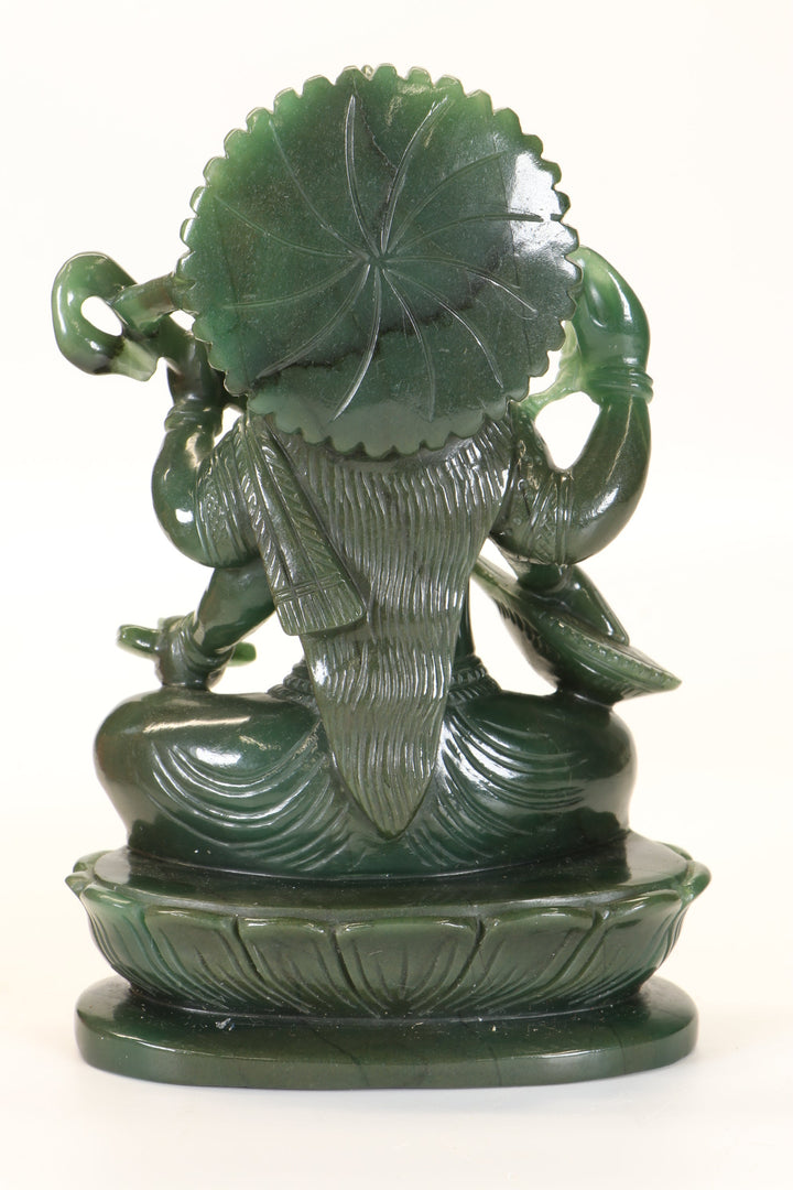 Colombian Jade Saraswati Carving TD1643