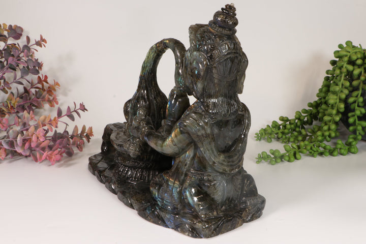 Labradorite Ganesha Carving TD1672