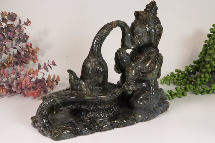 Labradorite Ganesha Carving TD1672