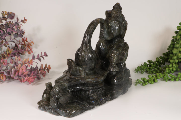Labradorite Ganesha Carving TD1672