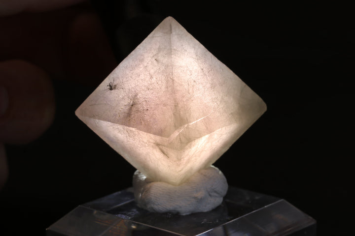 Pink Octahedral Fluorite with Byssolite Inclusions TD1933