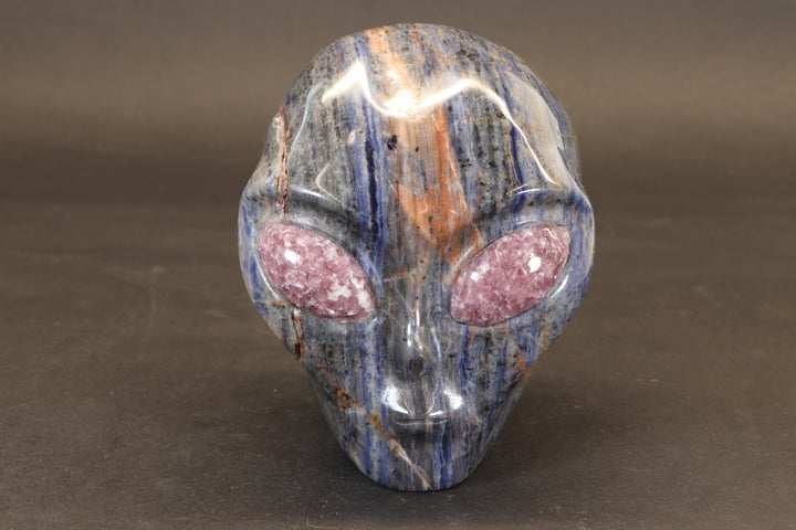 Sodalite Alien with Lepidolite Eyes TD2236