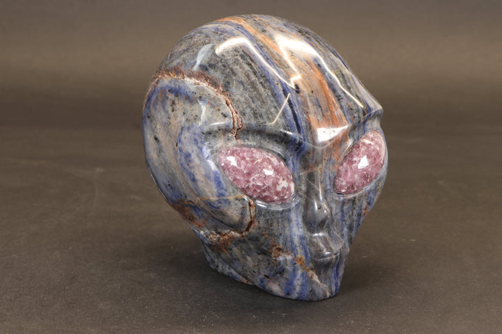 Sodalite Alien with Lepidolite Eyes TD2236
