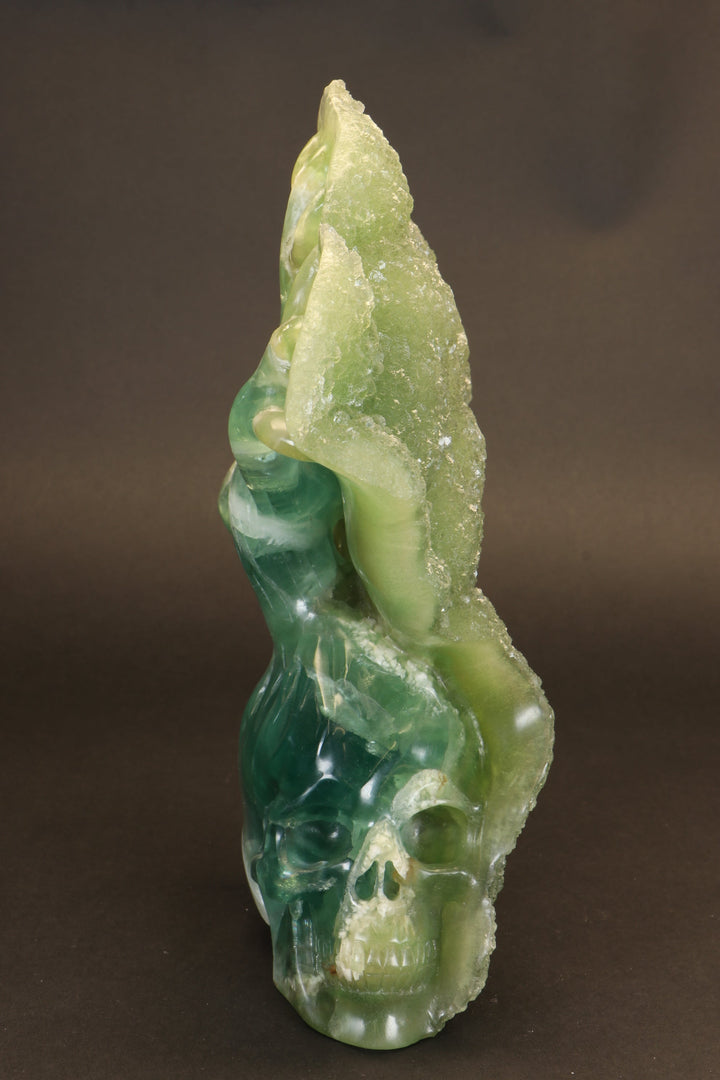 Green Fluorite Tree Skull TD2269