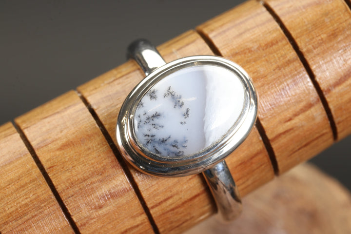 Dendritic Opal Ring Size 8