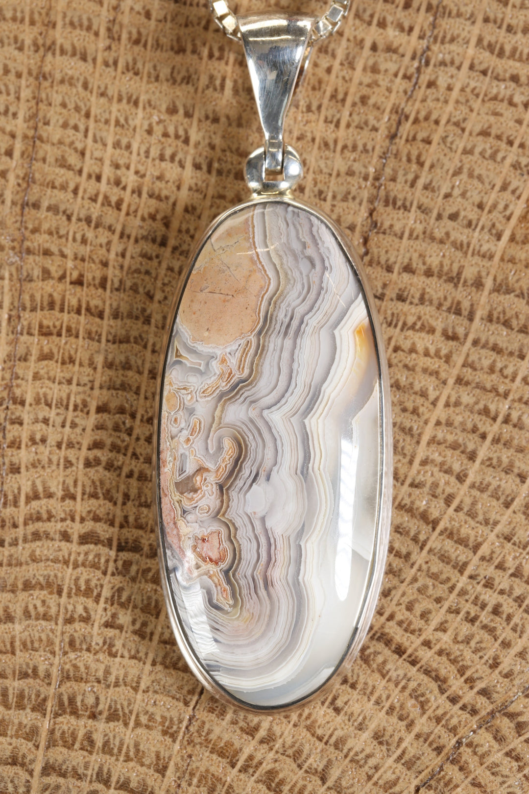 Crazy Lace Agate Pendant