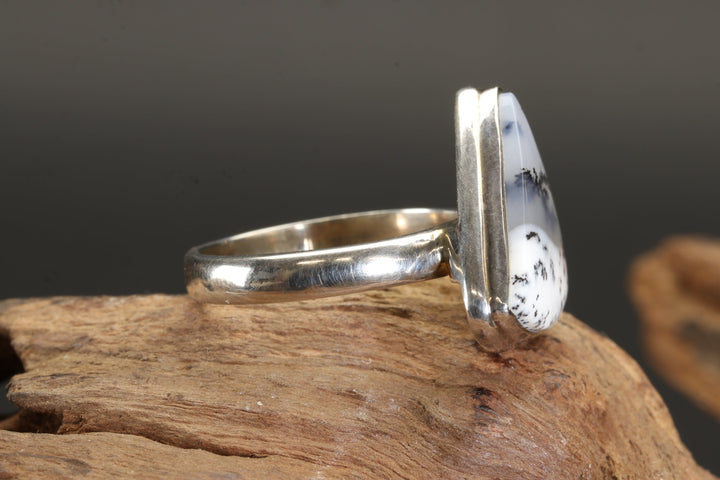 Dendritic Opal Ring Size 7