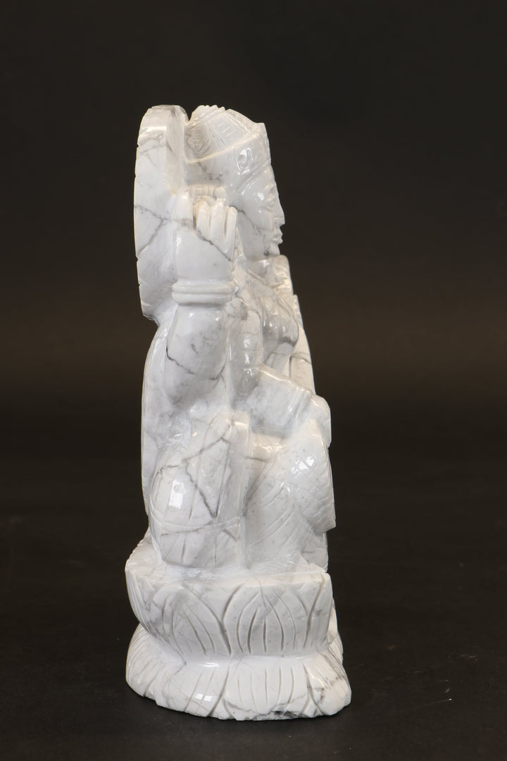 Howlite Saraswati Carving TD3486