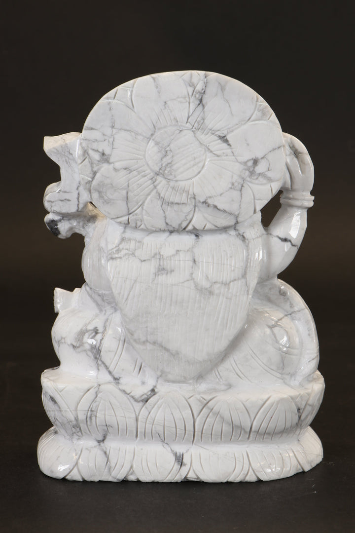 Howlite Saraswati Carving TD3486