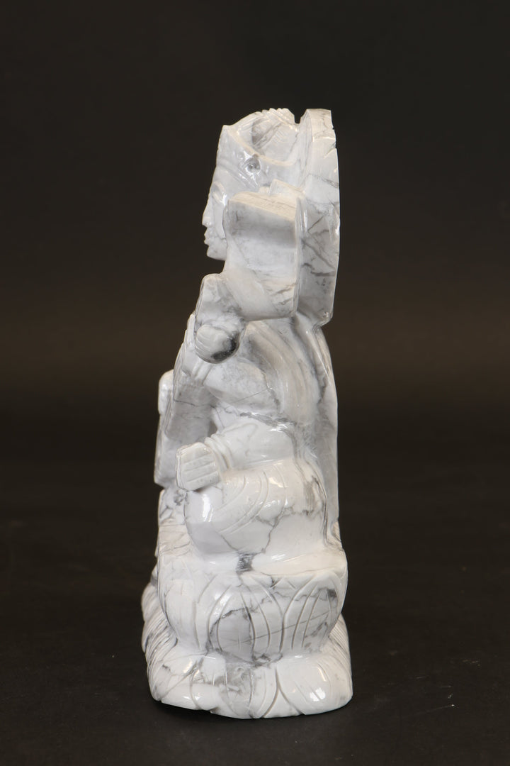 Howlite Saraswati Carving TD3486