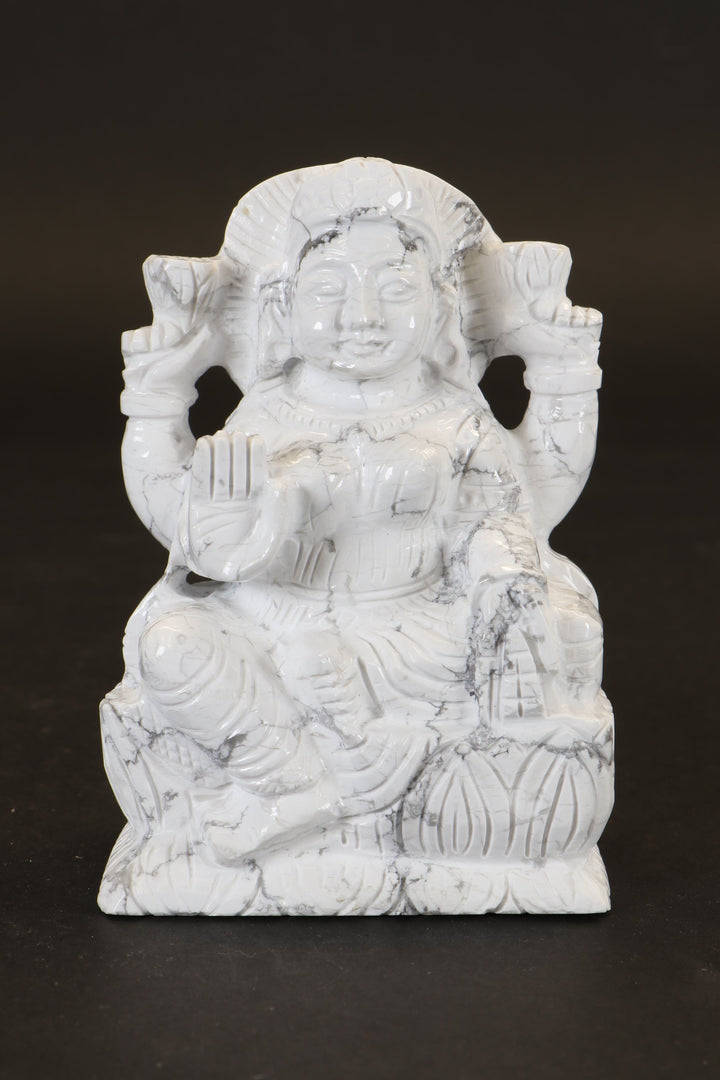 Howlite Lakshmi Carving TD3492