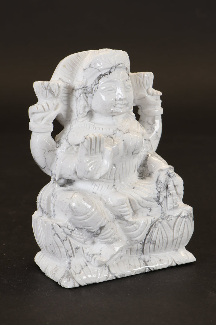 Howlite Lakshmi Carving TD3492