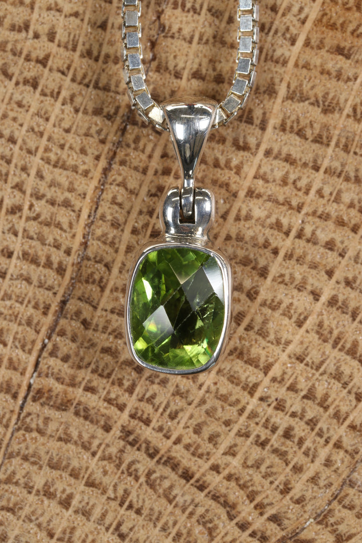 Faceted Peridot Pendant