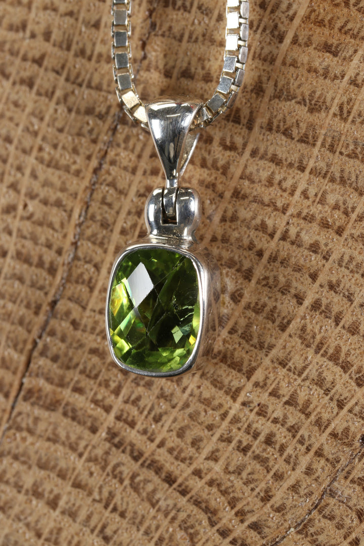 Faceted Peridot Pendant