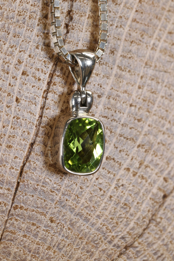 Faceted Peridot Pendant