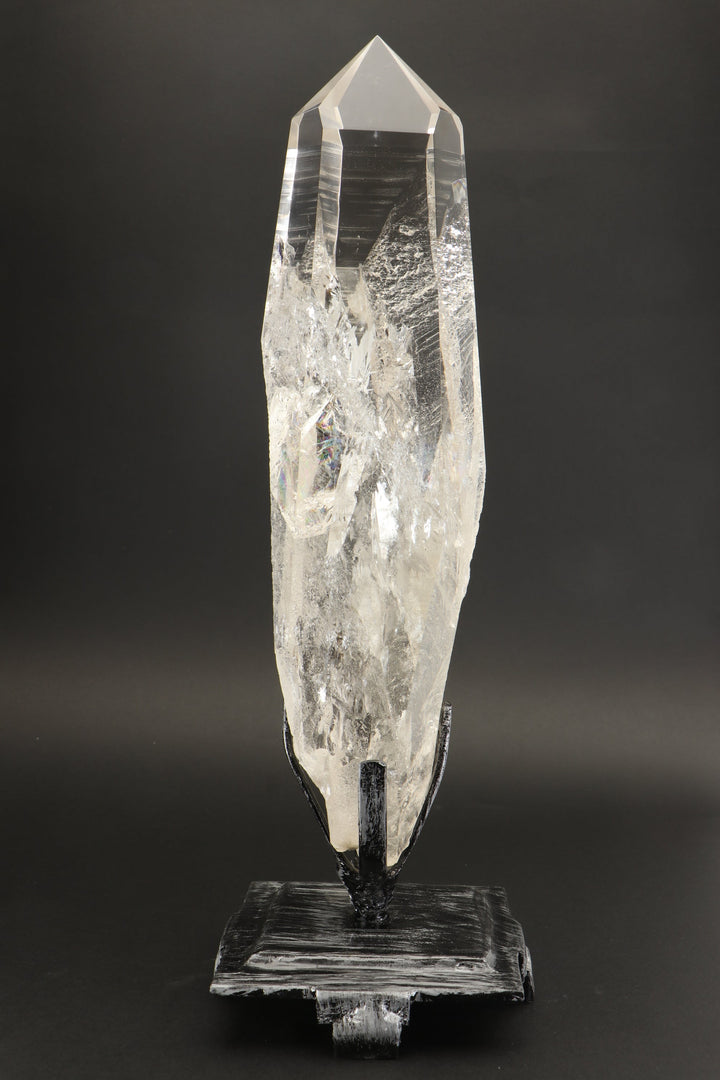 12" Polished Lemurian Quartz Crystal on Spinning Stand TD3750