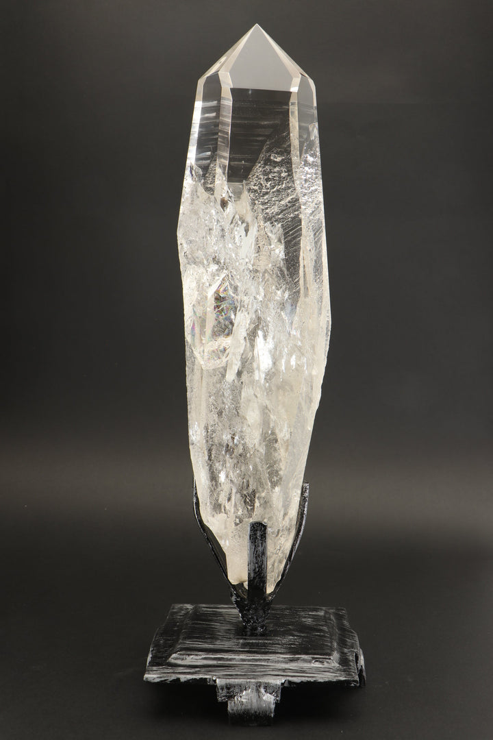 12" Polished Lemurian Quartz Crystal on Spinning Stand TD3750
