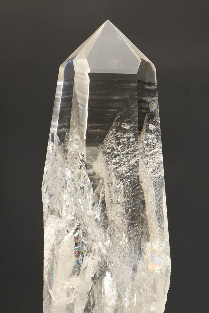 12" Polished Lemurian Quartz Crystal on Spinning Stand TD3750