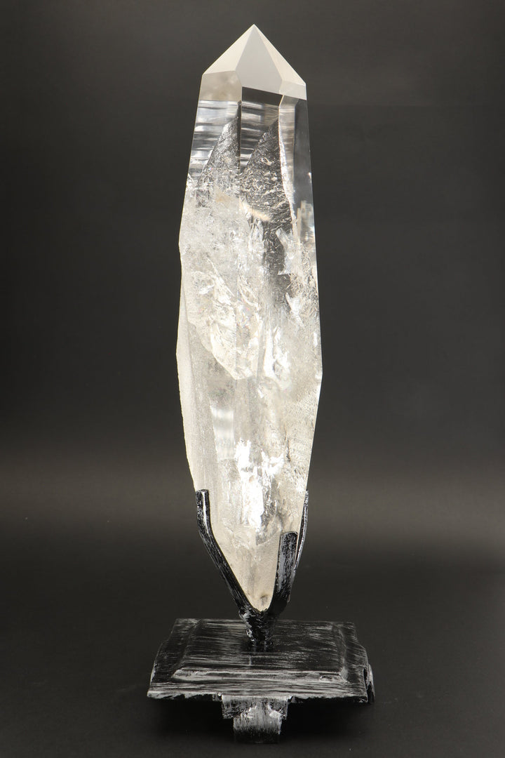 12" Polished Lemurian Quartz Crystal on Spinning Stand TD3750