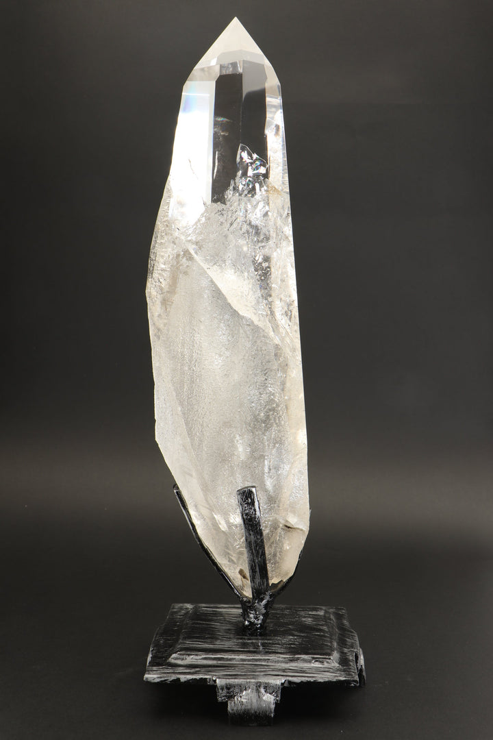 12" Polished Lemurian Quartz Crystal on Spinning Stand TD3750
