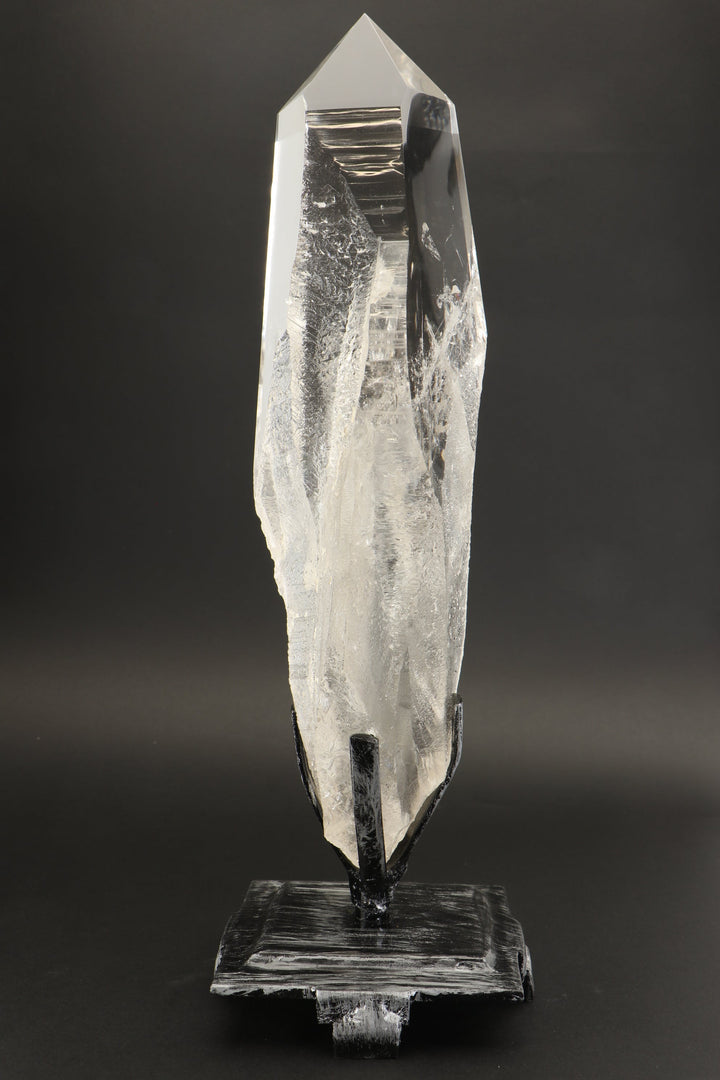 12" Polished Lemurian Quartz Crystal on Spinning Stand TD3750