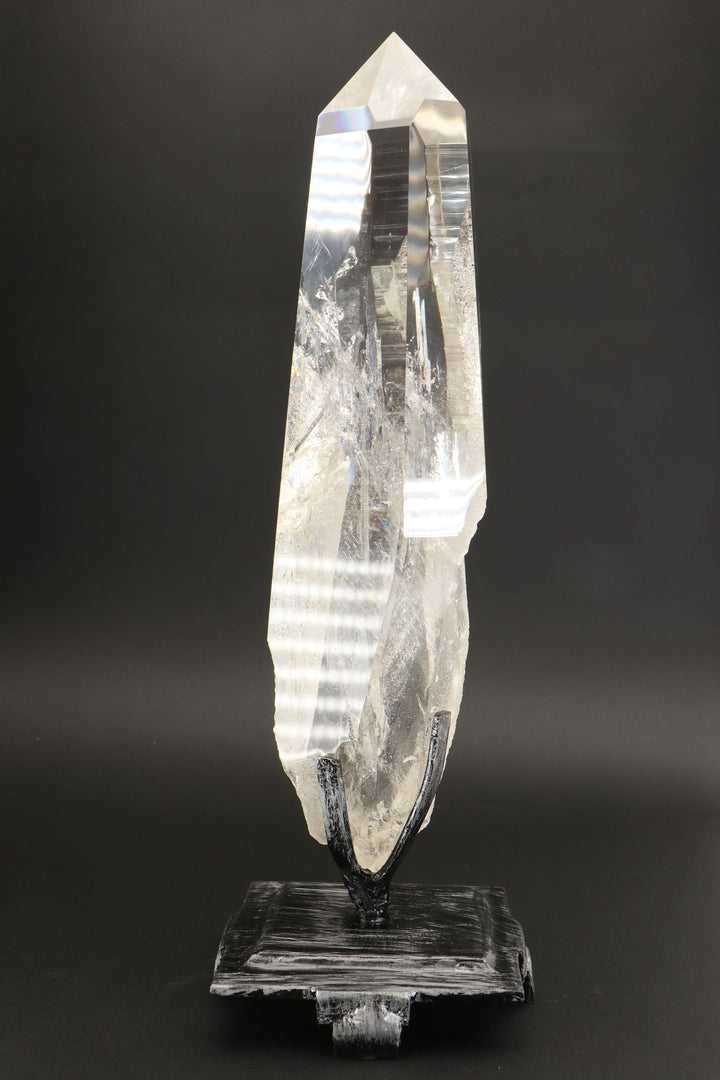 12" Polished Lemurian Quartz Crystal on Spinning Stand TD3750