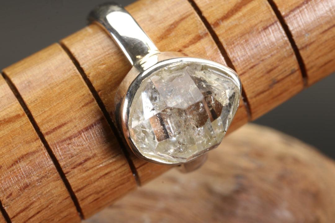 Herkimer Diamond Ring Size 8