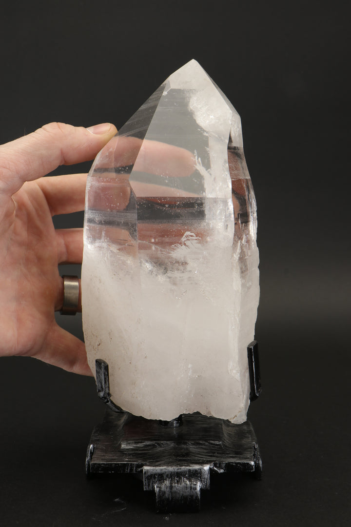 7" Lemurian Crystal on Spinning Display Stand