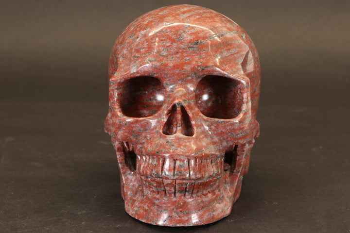 Red Jasper Skull Carving TD3987
