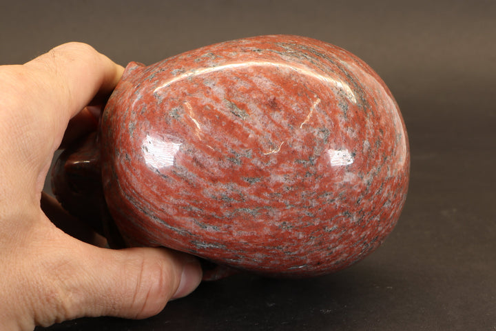 Red Jasper Skull Carving TD3987